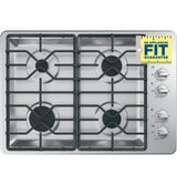 GE(R) 30" Built-In Gas Cooktop with Dishwasher-Safe Grates - (JGP3030SLSS)