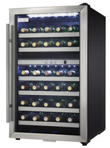 Danby Designer 38 Bottle Free-Standing Wine Cooler in Black Stainless Steel - (DWC114BLSDD)