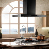 ZLINE Convertible Island Mount Range Hood in Black Stainless Steel (BSKE2iN) - (BSKE2IN30)