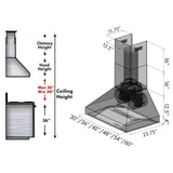 ZLINE Outdoor Wall Mount Range Hood in Outdoor Approved Stainless Steel (667-304) - (66730430)