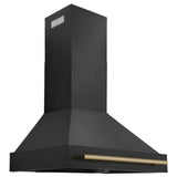 ZLINE 36 in. Autograph Edition Black Stainless Steel Range Hood with Handle (BS655Z-36) [Color: Champagne Bronze] - (BS655Z36CB)