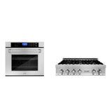 ZLINE Kitchen Package with 36 in. Stainless Steel Rangetop and 30 in. Single Wall Oven (2KP-RTAWS36) - (2KPRTAWS36)