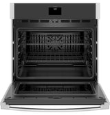 GE(R) 30" Smart Built-In Self-Clean Convection Single Wall Oven with Never Scrub Racks - (JTS5000SNSS)