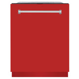 ZLINE 24" Monument Series 3rd Rack Top Touch Control Dishwasher with Stainless Steel Tub, 45dBa (DWMT-24) [Color: Red Gloss] - (DWMTRG24)