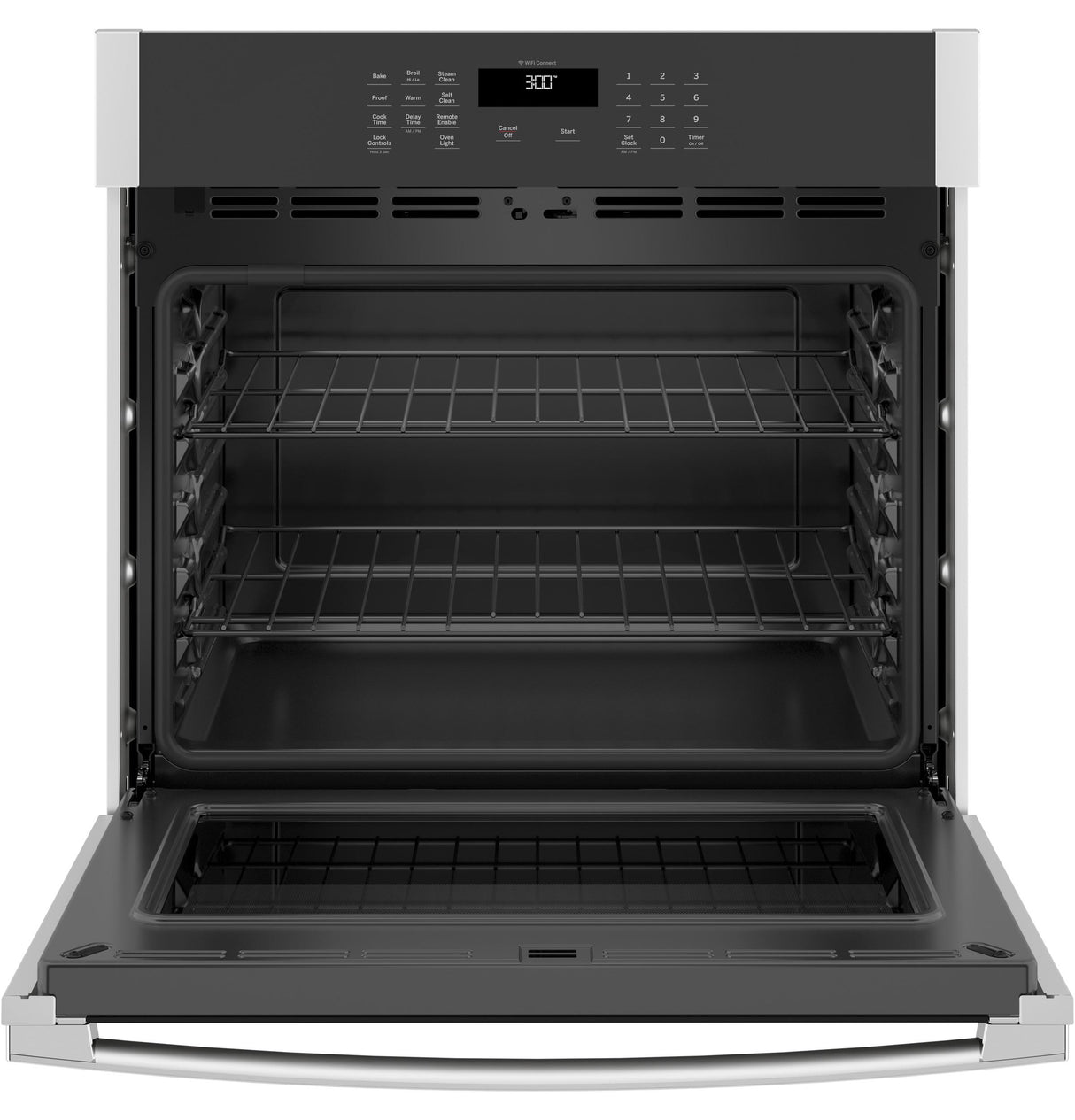 GE(R) 30" Smart Built-In Self-Clean Single Wall Oven with Never-Scrub Racks - (JTS3000SNSS)