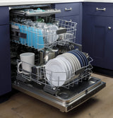 GE(R) ENERGY STAR(R) Top Control with Stainless Steel Interior Dishwasher with Sanitize Cycle & Dry Boost with Fan Assist - (GDT665SGNBB)