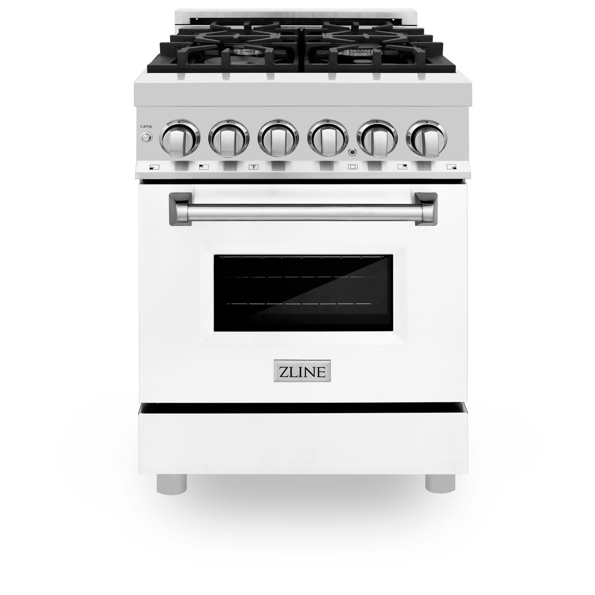 ZLINE 24 in. Professional Dual Fuel Range with Color Door Options (RA24) [Color: White Matte] - (RAWM24)