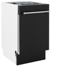 ZLINE 18" Tallac Series 3rd Rack Top Control Dishwasher with Traditional Handle, 51dBa [Color: Black Matte] - (DWVBLM18)