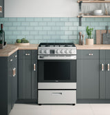 24" 2.9 Cu. Ft. Gas Free-Standing Range with Convection and Modular Backguard - (QGAS740RMSS)