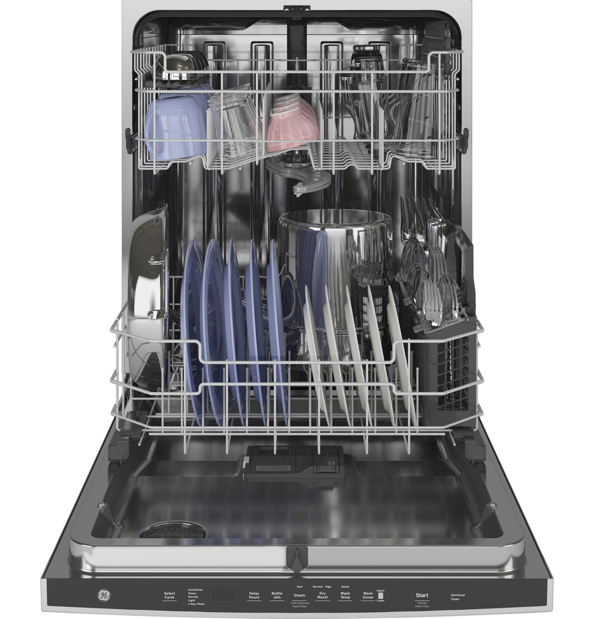 GE(R) ENERGY STAR(R) Fingerprint Resistant Top Control with Stainless Steel Interior Dishwasher with Sanitize Cycle & Dry Boost with Fan Assist - (GDT645SYNFS)