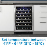 Danby 60 Bottle Built-in Wine Cooler in Stainless Steel - (DWC057A1BSS)