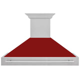 ZLINE 48 in. DuraSnow Stainless Steel Range Hood with Colored Shell Options (8654SNX-48) [Color: Red Gloss] - (8654SNXRG48)