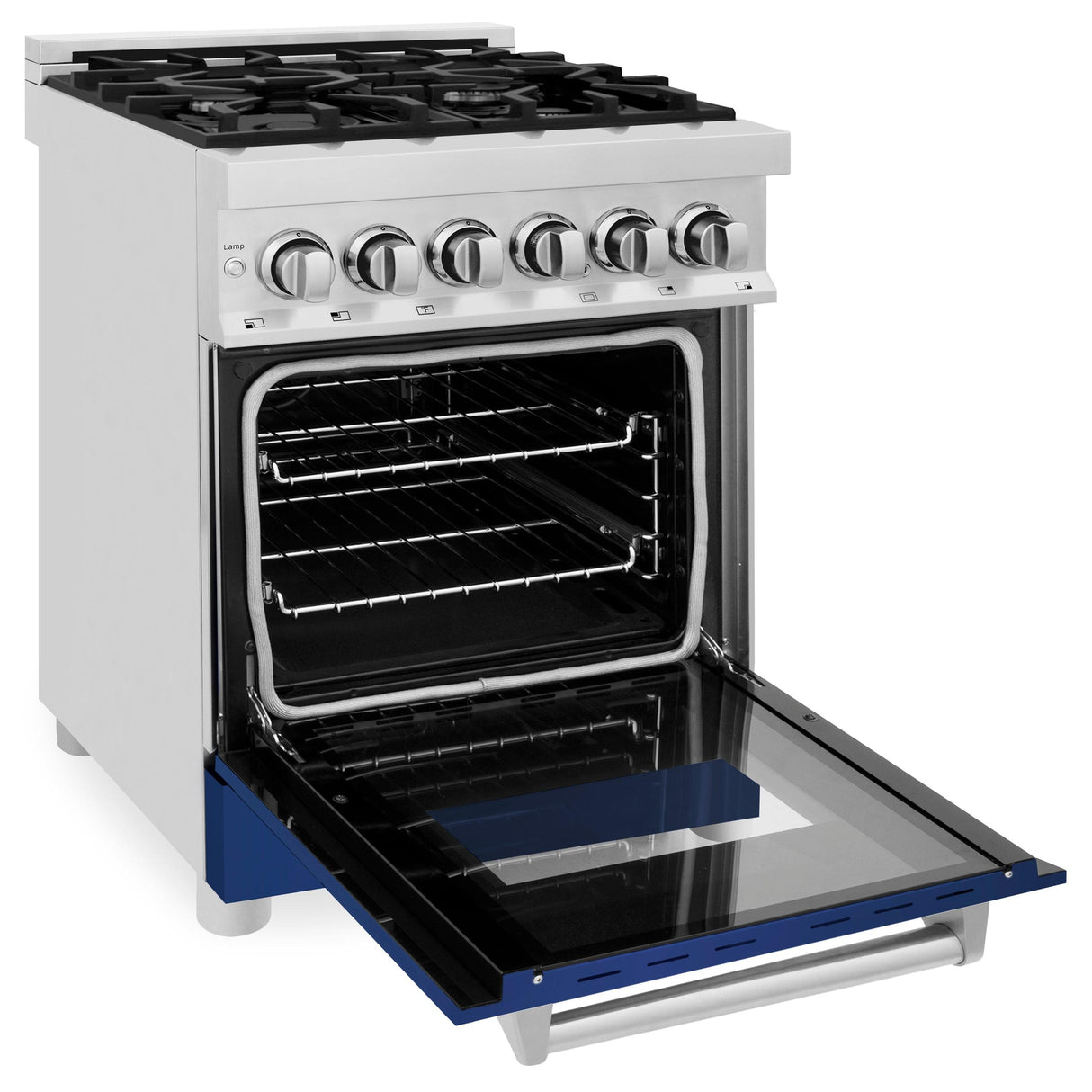 ZLINE 24 in. Professional Dual Fuel Range with Color Door Options (RA24) [Color: Blue Matte] - (RABM24)