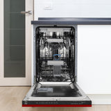 ZLINE 18" Tallac Series 3rd Rack Top Control Dishwasher with Traditional Handle, 51dBa [Color: Red Gloss] - (DWVRG18)