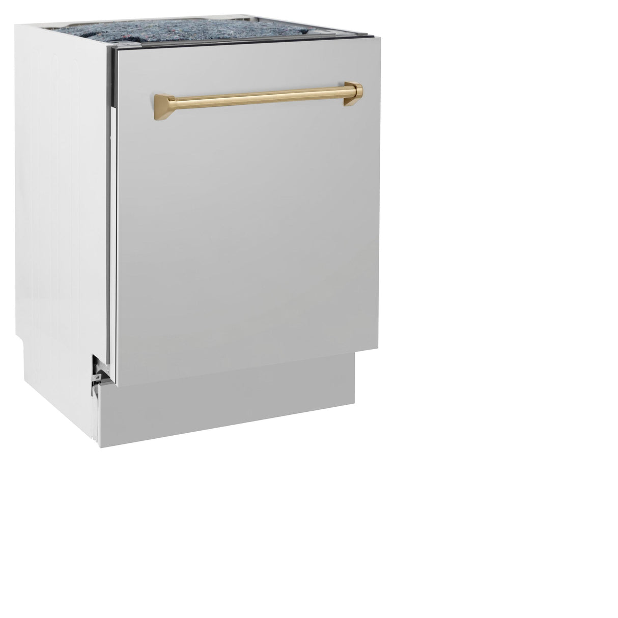 ZLINE Autograph Edition 24" 3rd Rack Top Control Tall Tub Dishwasher in Stainless Steel with Accent Handle, 51dBa (DWVZ-304-24) [Color: Champagne Bronze] - (DWVZ30424CB)