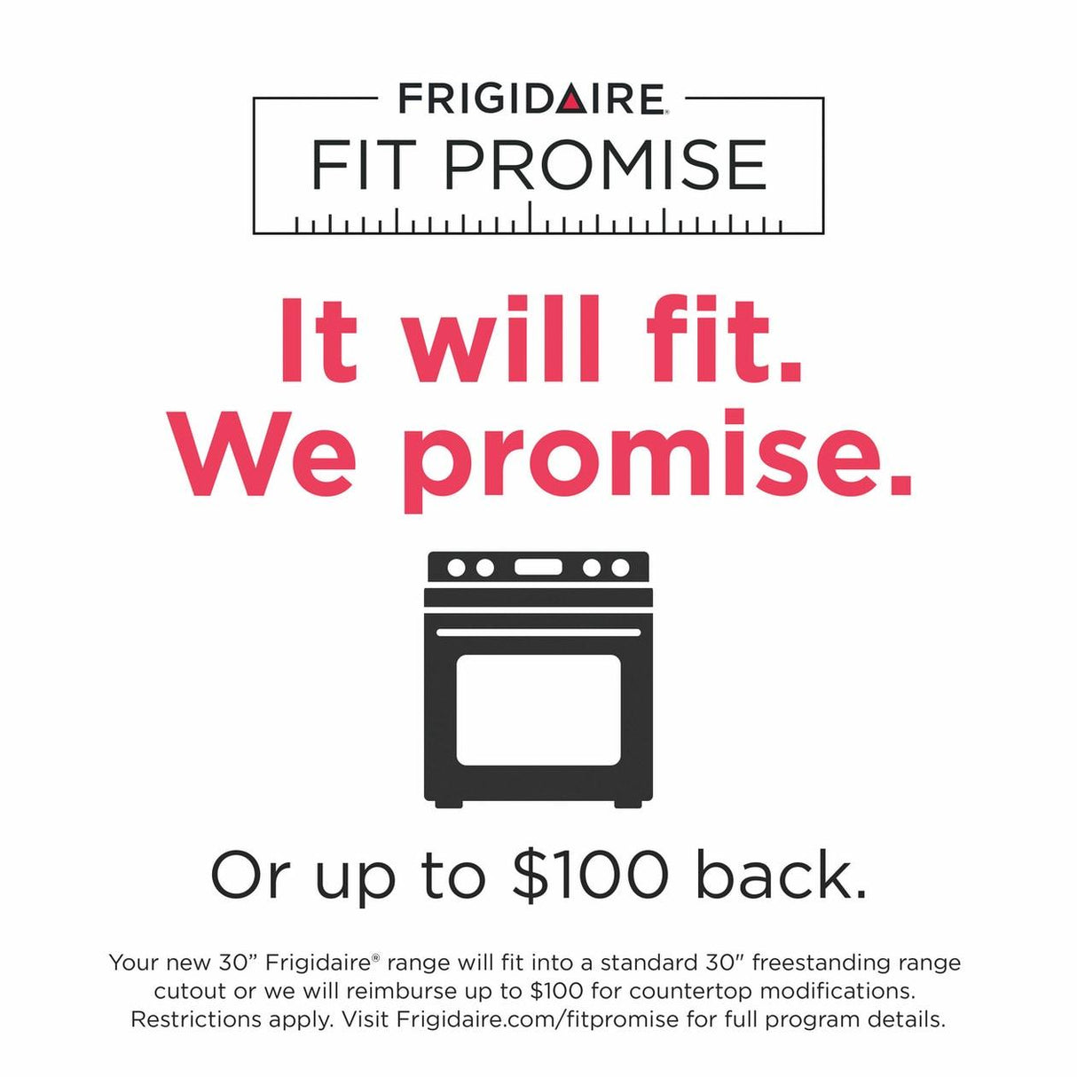 Frigidaire 30" Front Control Electric Range - (FCFE3062AB)