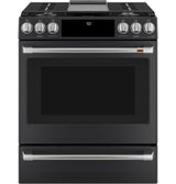 Caf(eback)(TM) 30" Smart Slide-In, Front-Control, Gas Range with Convection Oven - (CGS700P3MD1)