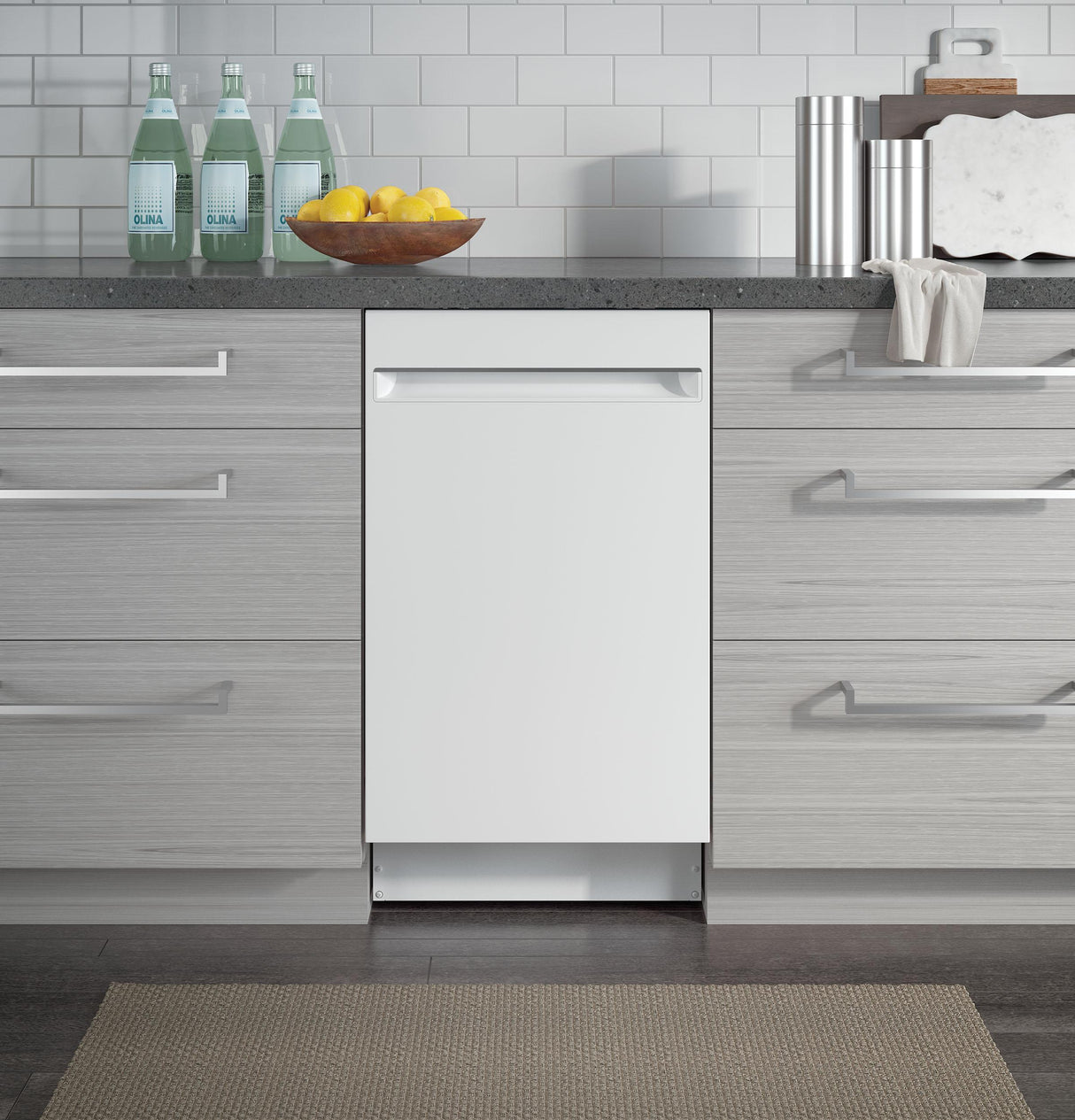 GE Profile(TM) ENERGY STAR(R) 18" ADA Compliant Stainless Steel Interior Dishwasher with Sanitize Cycle - (PDT145SGLWW)