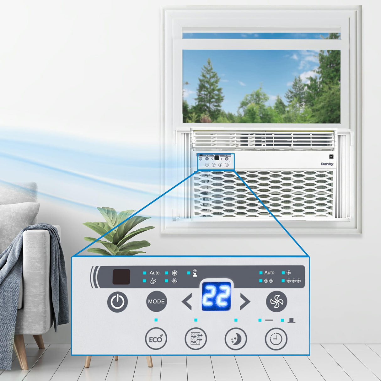 Danby 8,000 BTU Window AC in White - (DAC080EB6WDB)