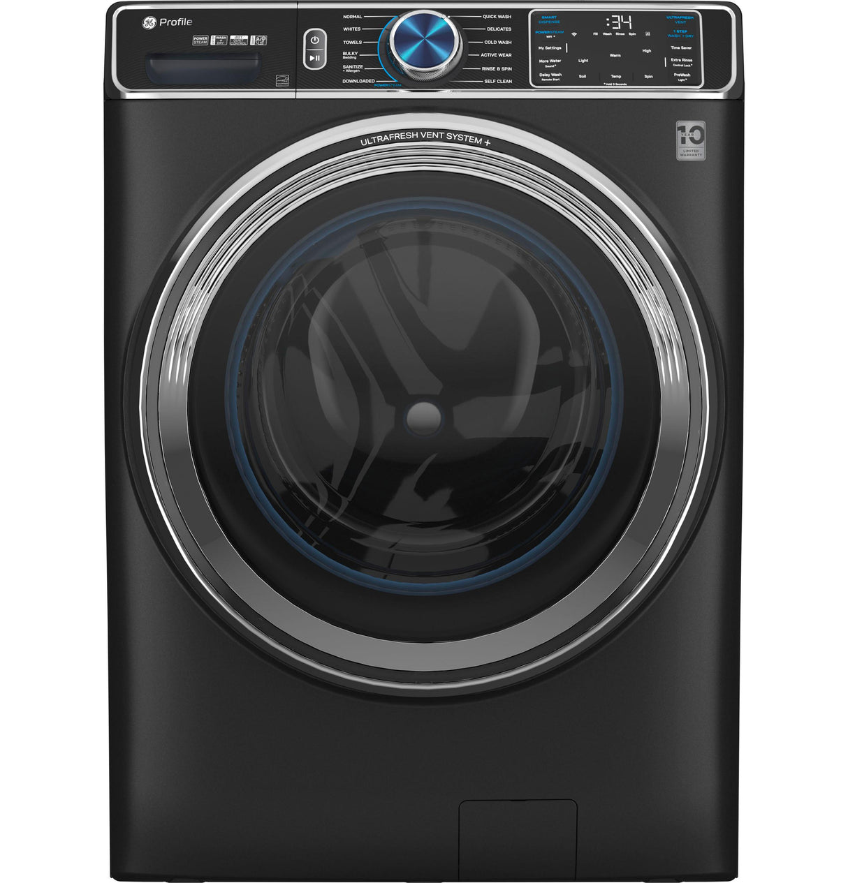 GE Profile(TM) 5.3 cu. ft. Capacity Smart Front Load ENERGY STAR(R) Steam Washer with Adaptive SmartDispense(TM) UltraFresh Vent System Plus(TM) with OdorBlock(TM) - (PFW950SPTDS)