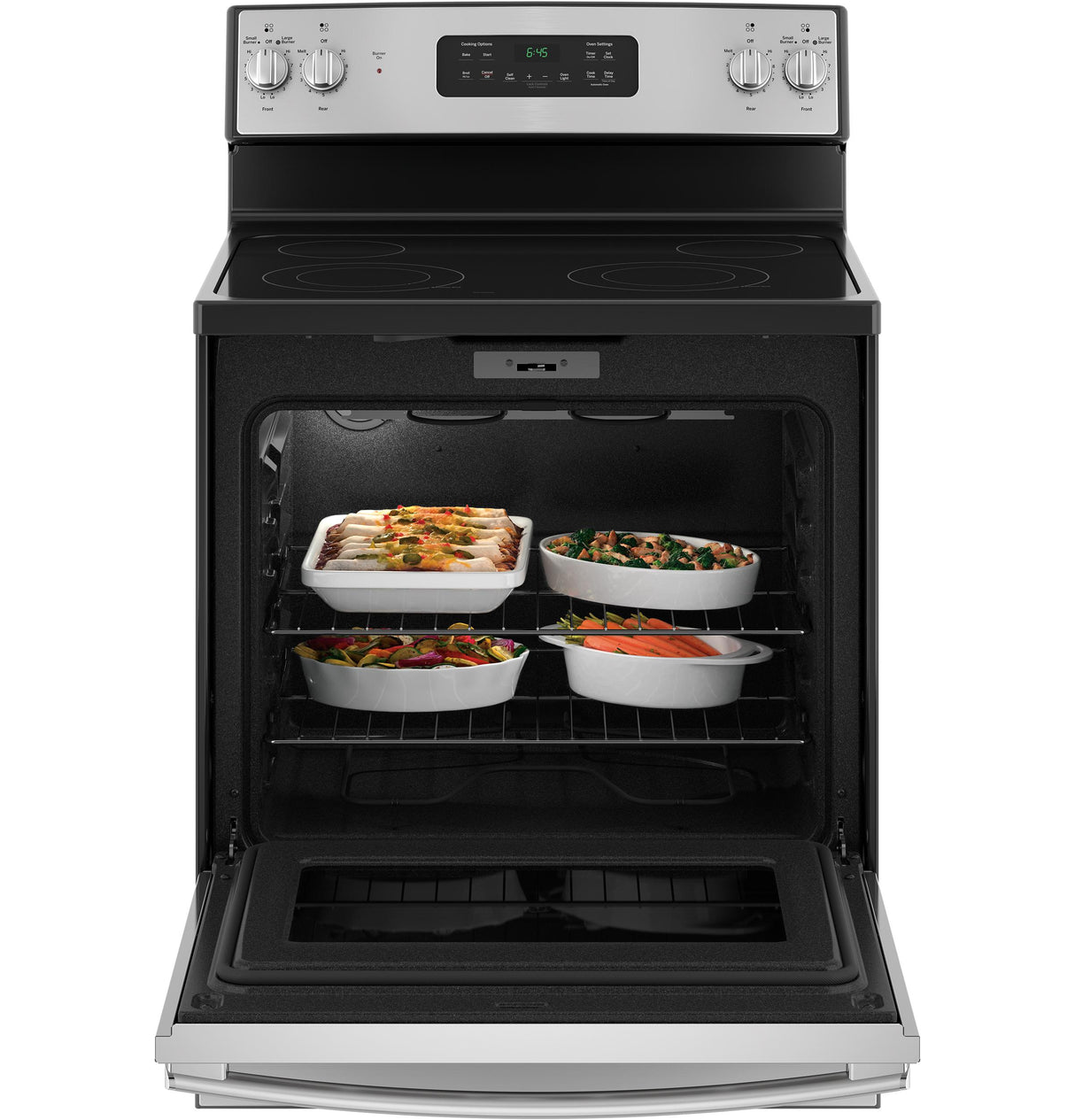 GE(R) 30" Free-Standing Electric Range - (JB645RKSS)