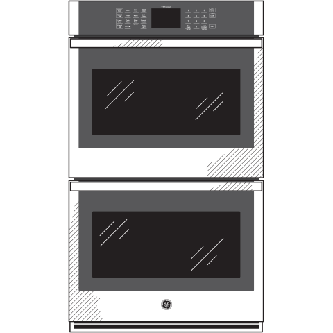 GE(R) 27" Smart Built-In Double Wall Oven - (JKD3000DNWW)