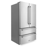 ZLINE 36" 22.5 cu. ft Freestanding French Door Refrigerator with Ice Maker in Fingerprint Resistant Stainless Steel (RFM-36) [Color: Stainless Steel] - (RFM36)