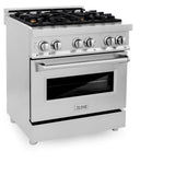 ZLINE 30 in. Dual Fuel Range with Gas Stove and Electric Oven in Stainless Steel (RA30) [Color: Stainless Steel With Brass Burners] - (RABR30)