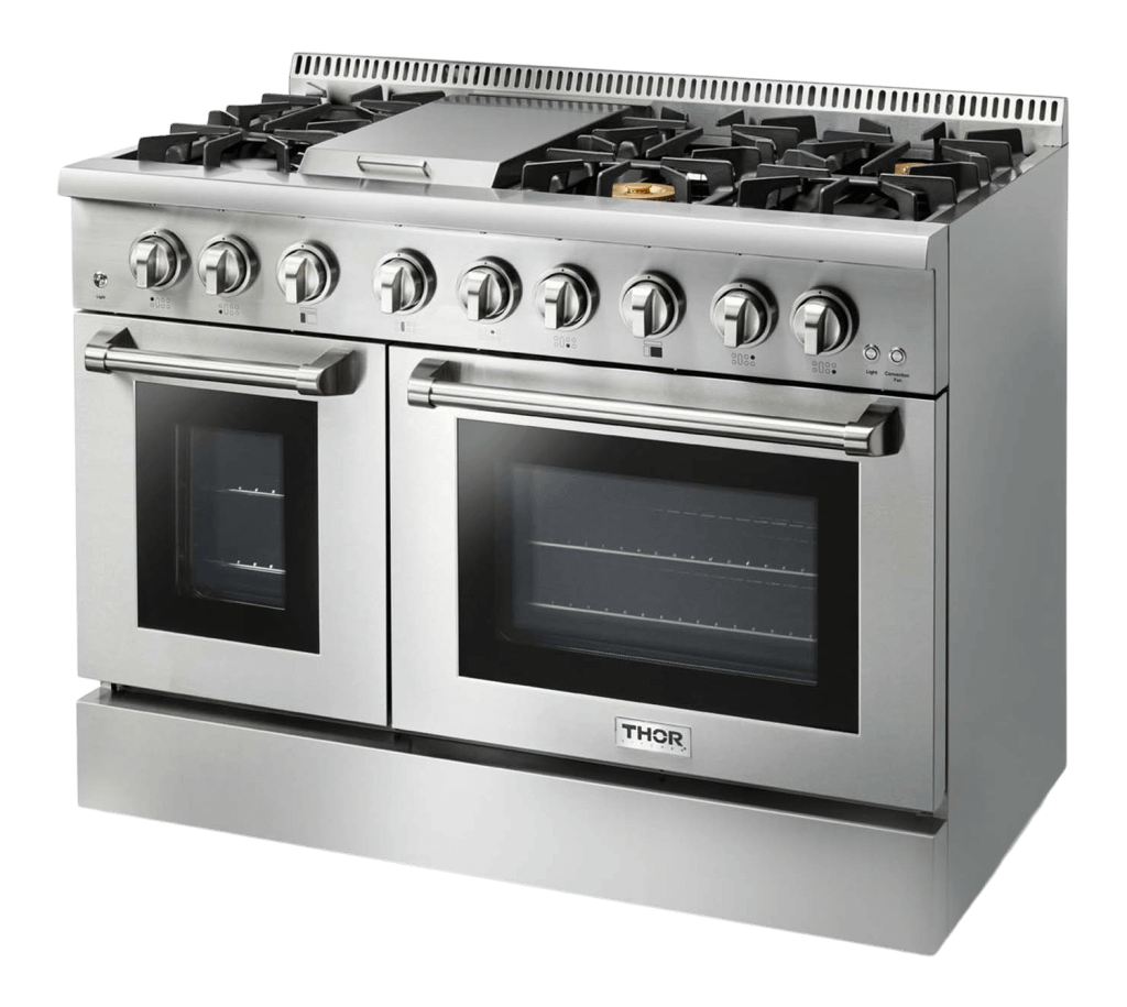 Thor Kitchen 48 Inch Dual Fuel Range In Stainless Steel - Professional - Hrd4803u - (HRD4803U)