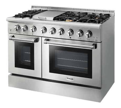 Thor Kitchen 48 Inch Dual Fuel Range In Stainless Steel - Professional - Hrd4803u - (HRD4803U)