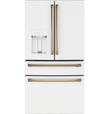 Caf(eback)(TM) ENERGY STAR(R) 22.3 Cu. Ft. Smart Counter-Depth 4-Door French-Door Refrigerator - (CXE22DP4PW2)