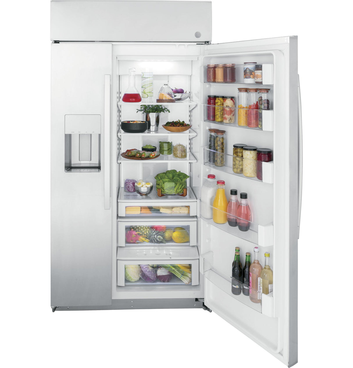 GE Profile(TM) Series 42" Smart Built-In Side-by-Side Refrigerator with Dispenser - (PSB42YSNSS)