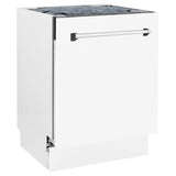 ZLINE 24" Tallac Series 3rd Rack Dishwasher with Traditional Handle, 51dBa (DWV-24) [Color: White Matte] - (DWVWM24)