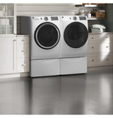 GE(R) ENERGY STAR(R) 7.8 cu. ft. Capacity Smart Front Load Electric Dryer with Sanitize Cycle - (GFD55ESSNWW)