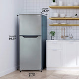 Danby 7.0 cu. ft. Apartment Size Fridge Top Mount in Stainless Steel - (DFF070B1BSLDB6)