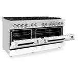 ZLINE 60 in. 7.4 cu. ft. Dual Fuel Range with Gas Stove and Electric Oven in Stainless Steel with Color Options (RA60) [Color: White Matte] - (RAWM60)