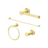 ZLINE Emerald Bay Bathroom Accessories Package with Towel Rail, Hook, Ring and Toilet Paper Holder with Color Options (4BP-EMBYACC) [Color: Polished Gold] - (4BPEMBYACCPG)