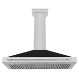 ZLINE 48 in. Convertible Fingerprint Resistant DuraSnow' Stainless Steel Range Hood with Stainless Steel Handle (KB4SNX-48) [Color: Black Matte Shell] - (KB4SNXBLM48)