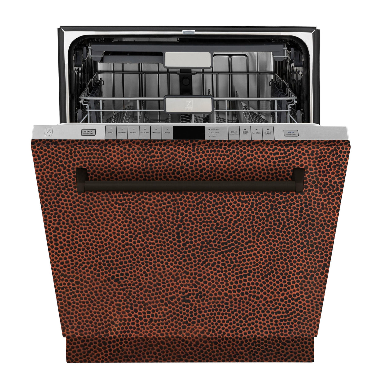 ZLINE 24" Monument Series 3rd Rack Top Touch Control Dishwasher with Stainless Steel Tub, 45dBa (DWMT-24) [Color: Hand Hammered Copper] - (DWMTHH24)