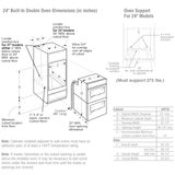 GE(R) 24" Double Wall Oven - (JRP28BJBB)