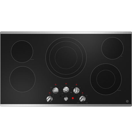 GE(R) 36" Built-In Knob Control Electric Cooktop - (JEP5036STSS)