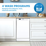 Danby 18" Wide Built-in Dishwasher in White - (DDW18D1EW)