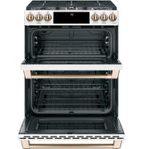 Caf(eback)(TM) 30" Smart Slide-In, Front-Control, Gas Double-Oven Range with Convection - (CGS750P4MW2)