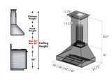 ZLINE DuraSnow Stainless Steel Range Hood With White Matte Shell (8654WM) - (8654WM30)