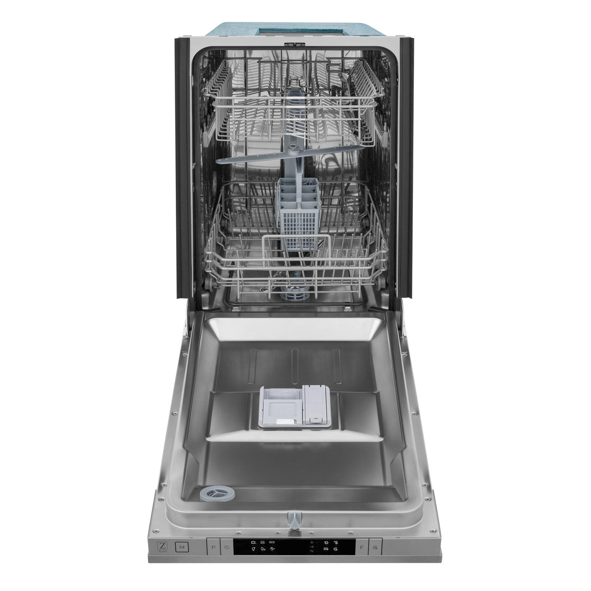 ZLINE 18 in. Compact Top Control Dishwasher with Stainless Steel Tub and Traditional Handle, 52dBa (DW-18) [Color: DuraSnow Stainless Steel] - (DWSNH18)