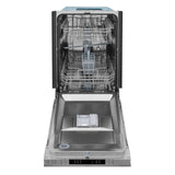 ZLINE 18 in. Compact Top Control Dishwasher with Stainless Steel Tub and Traditional Handle, 52dBa (DW-18) [Color: DuraSnow Stainless Steel] - (DWSNH18)