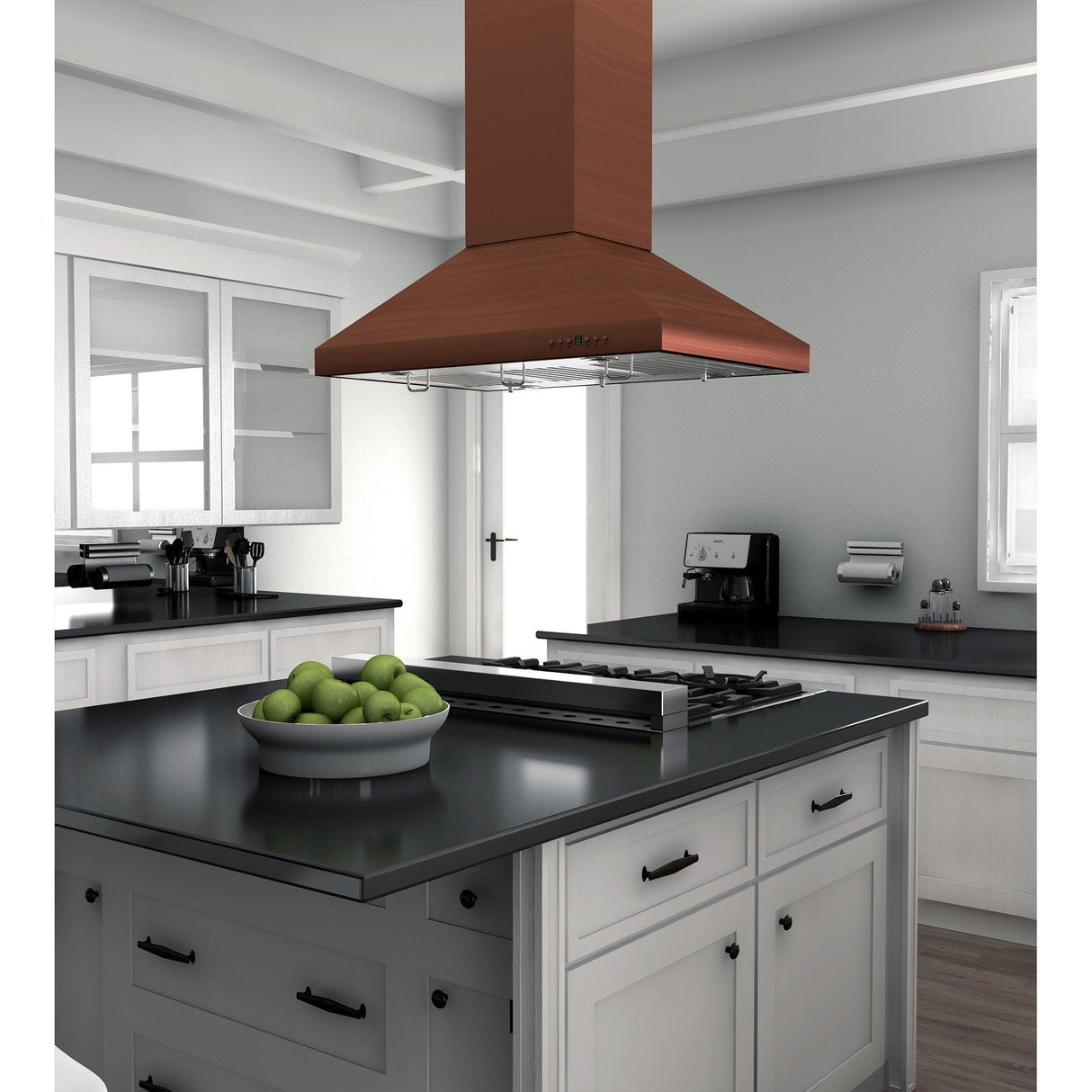 ZLINE 36 in. Designer Series Copper Island Mount Range Hood (8KL3iC-36) - (8KL3IC36)