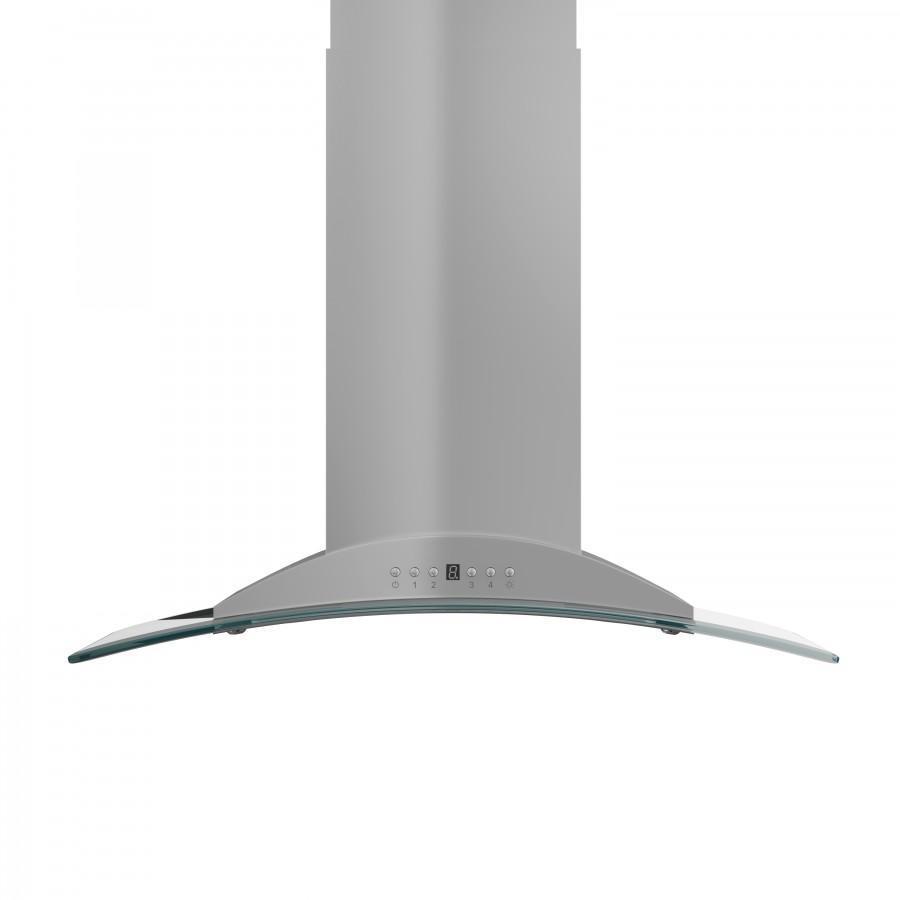 ZLINE Convertible Vent Island Mount Range Hood in Stainless Steel & Glass (GL9i) - (GL9I30)