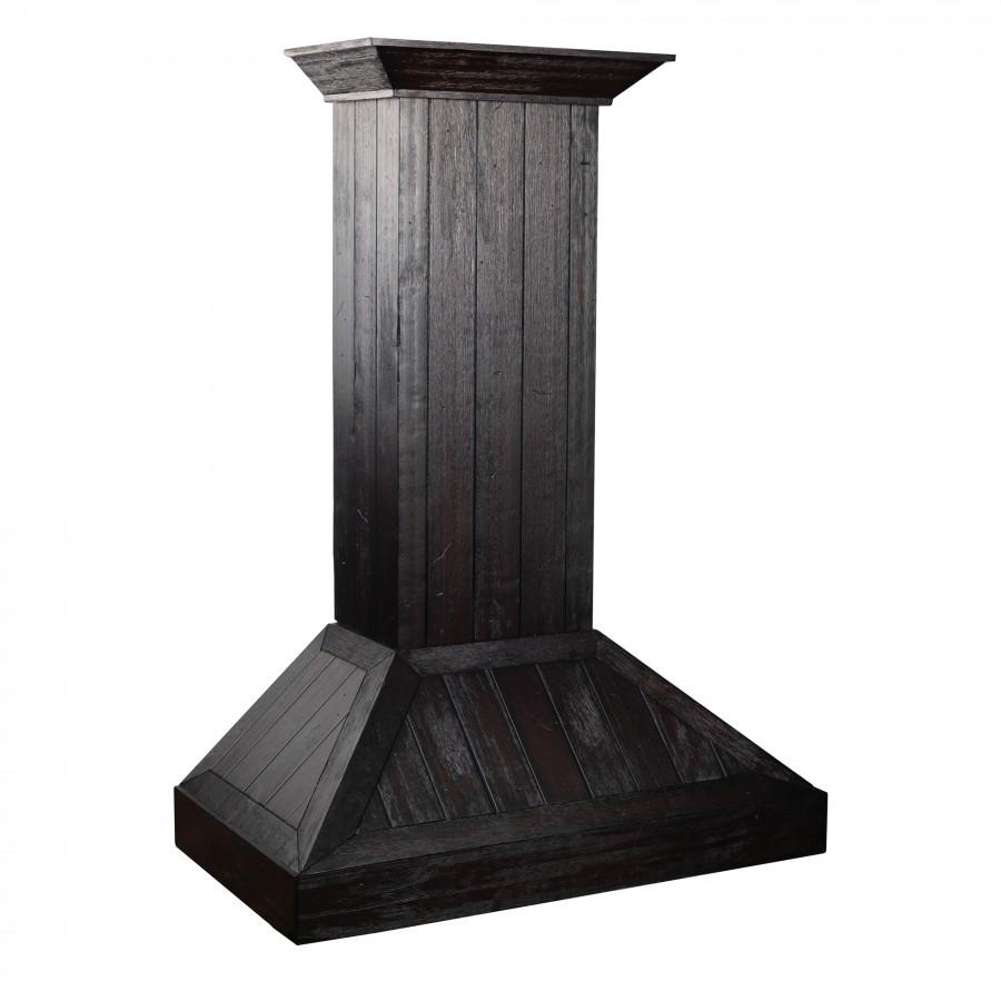 ZLINE Wooden Wall Mount Range Hood In Rustic Dark Finish - Includes Motor (KPDD) - (KPDD36)