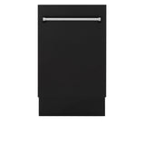 ZLINE 18" Tallac Series 3rd Rack Top Control Dishwasher with Traditional Handle, 51dBa [Color: Black Matte] - (DWVBLM18)